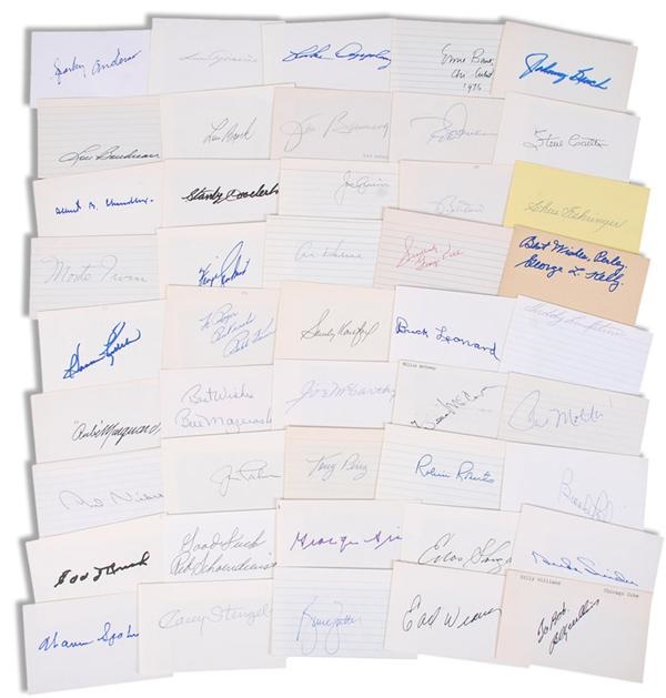 Baseball Autographs - Huge Collection of Signed Baseball 3x5" Cards (3,000+)