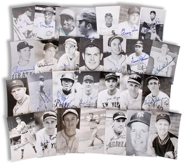 Large Collection of High Quality Signed Baseball Postcard Photos (400+)