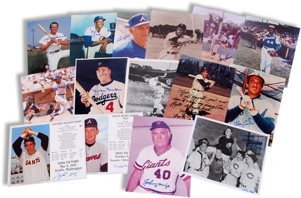 Baseball Autographs - Collection of High Quality Signed Baseball 8x10" Photos (100 different)