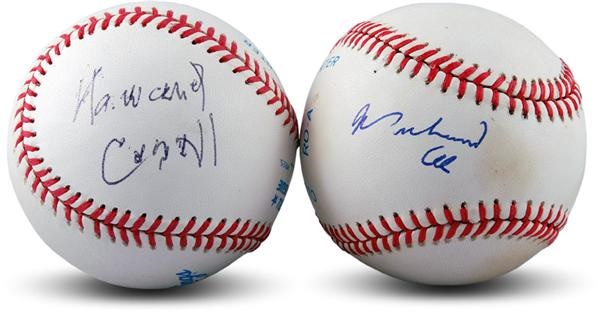 Muhammad Ali and Howard Cosell Single Signed Baseballs