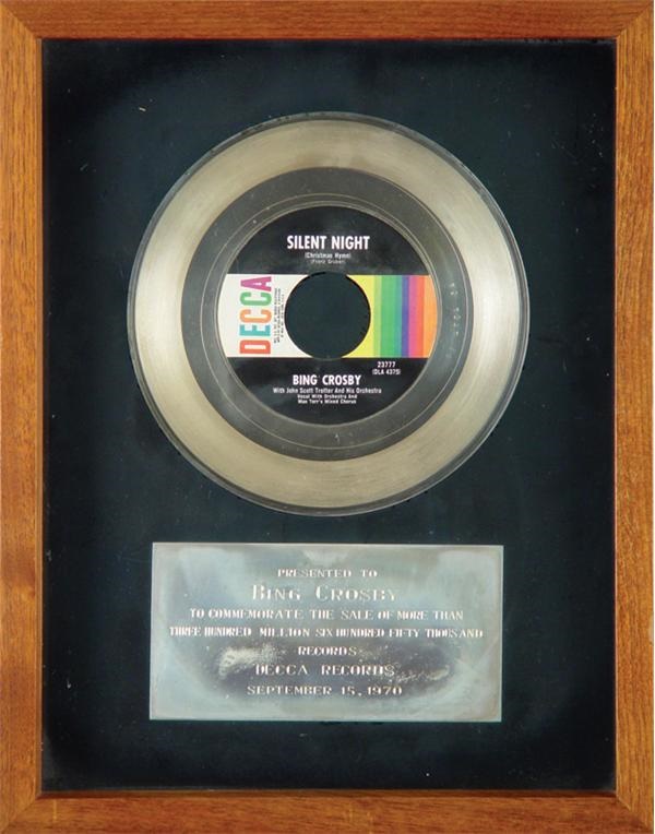 - Bing Crosby Record Award (11 x 14'')