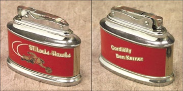 - 1950's St. Louis Hawks Presentational Lighter