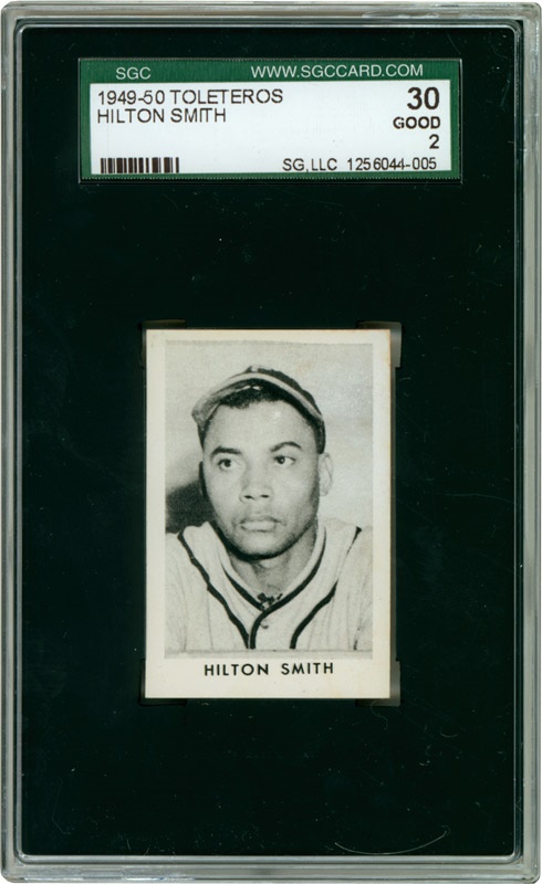 - 1949-50 Toleteros Hilton Smith Hall of Famer Baseball Card (SGC 30 Good 2)