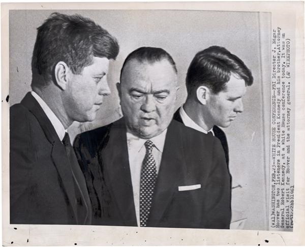 Political - BIG THREE : JFK, RFK and J. Edgar Hoover, 1961