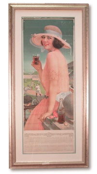 1922 Coca-Cola Baseball Advertising Calendar (19x37" framed)