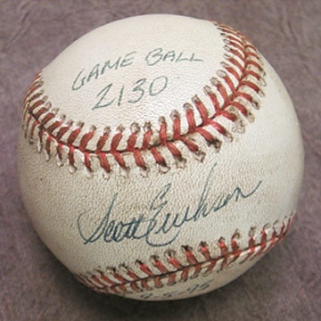 - 1995 Cal Ripken, Jr. Game 2,130 Used Baseball