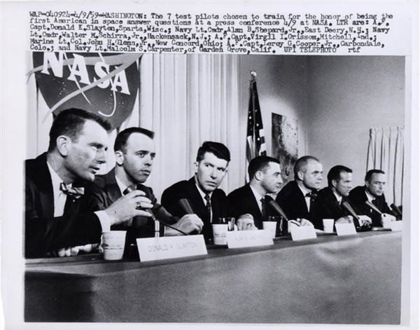 - ASTRONAUTS : The original seven are introduced to the world, 1959