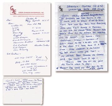 - Mickey Mantle Handwritten "Toast of the Town" Speech Notes