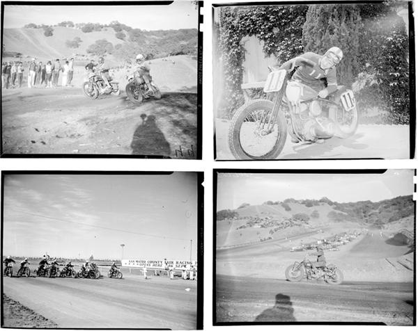 - MOTORCYCLE RACING: Rare original negatives, 1947-1950