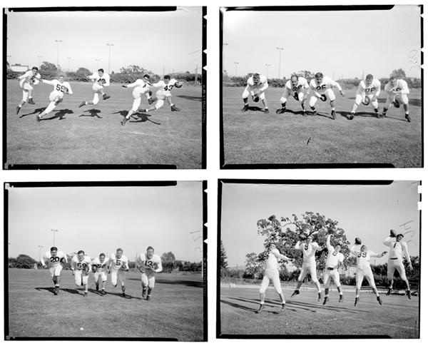 Football - 1946 CHICAGO ROCKETS : Publicity Shoot, August 2, 1946