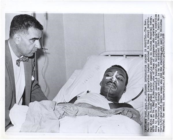 Civil Rights - MARTIN LUTHER KING JR. (1929-1968) : Stabbed, September 21, 1958