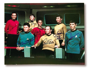 TV - Original Star Trek Cast Signed Photo (11x14")