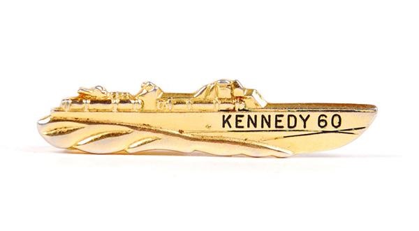 - 1960 John F Kennedy PT109 Campaign Tie-Clasp