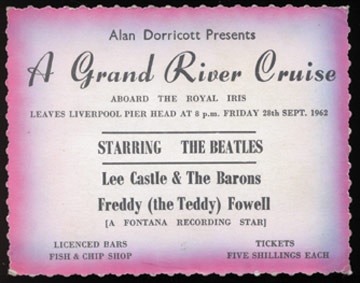 The Beatles - September 28, 1962 Ticket