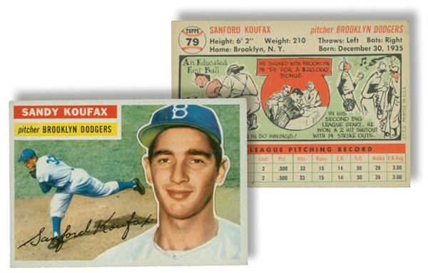 - 1956 Topps #79 Sandy Koufax Baseball Card