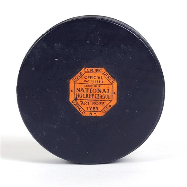 - 1940's National Hockey League Official Game Puck