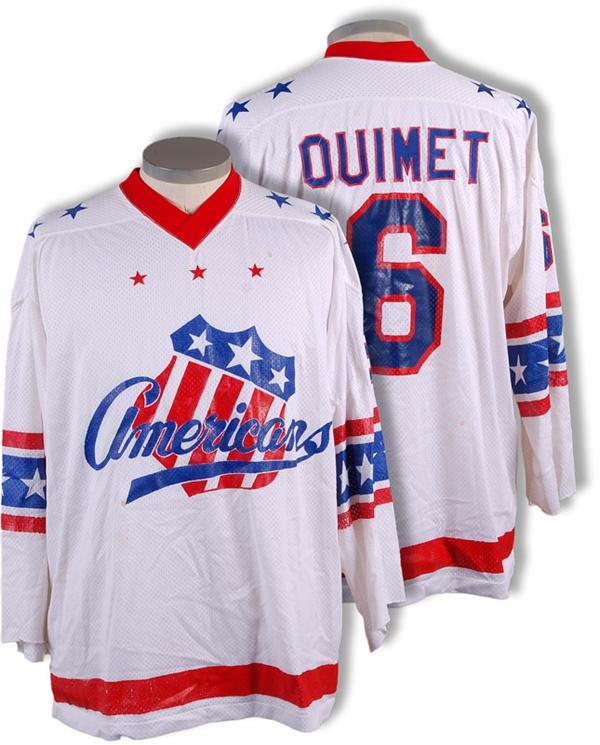 - 1973-74 Francois Ouimet Rochester Americans AHL Game Worn Jersey