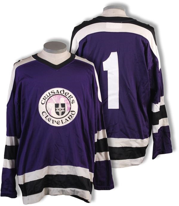 VERY RARE WHA CLEVELAND CRUSADERS Large Pro-Joy Jersey