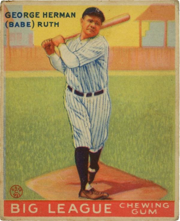 - 1933 Goudey Babe Ruth Baseball Card #144