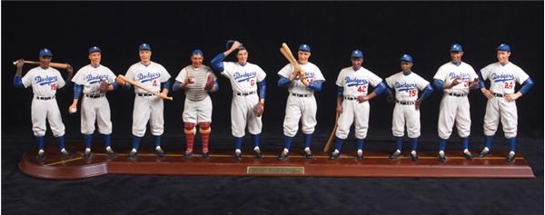 - 1955 Brooklyn Dodgers Danbury Mint Team Figurine Display