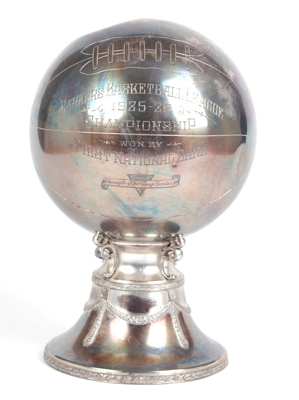 - 1925-26 Silver Basketball Figural Trophy