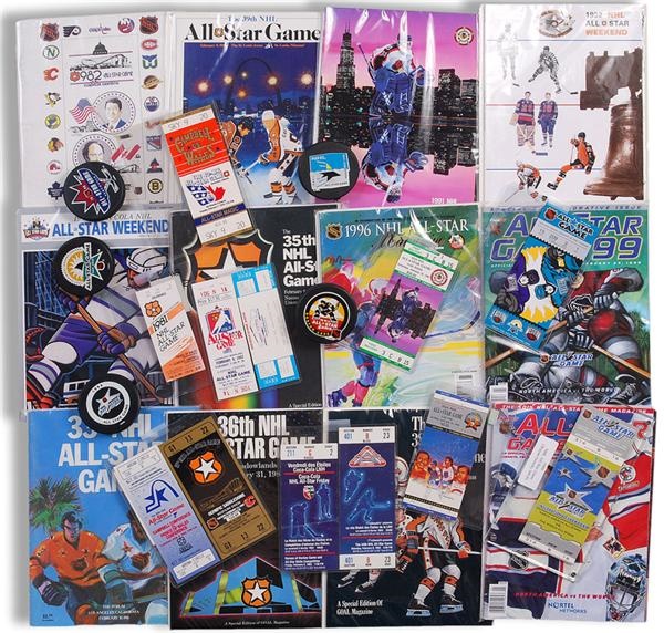 - 1980's-1990's NHL All-Star Game Collection of Tickets, Programs, Pucks & Ballots