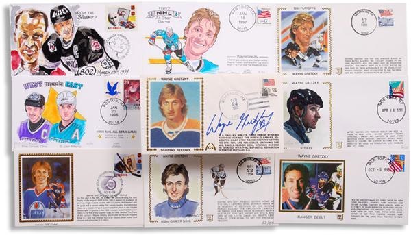 - Wayne Gretzky Signed and Unsigned Postal Cachets (19)