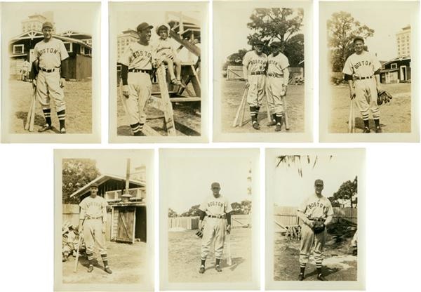 - (7) 1941 Red Sox Original Snapshot Photos w/ Jimmie Foxx