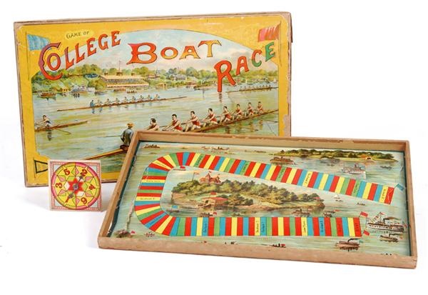 - Circa. 1900 College Boat Race McLoughlin Bros. Board Game