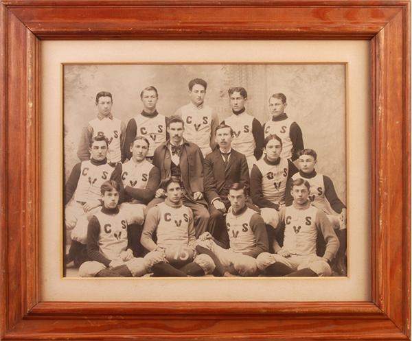 - 1895 "CSV" Football Team Imperial Cabinet Photo