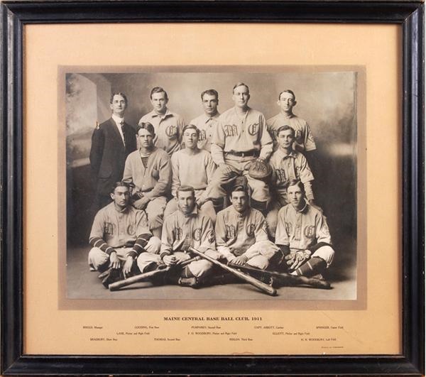 - 1911 Maine Central Baseball Club Imperial Cabinet Photo