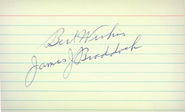 - Primo Carnera, Max Baer and James Braddock Signatures (3)