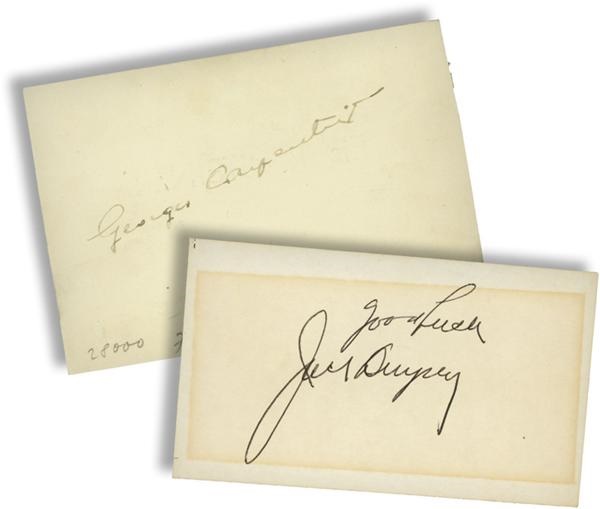 - Jack Dempsey and Georges Carpentier Signatures (2)