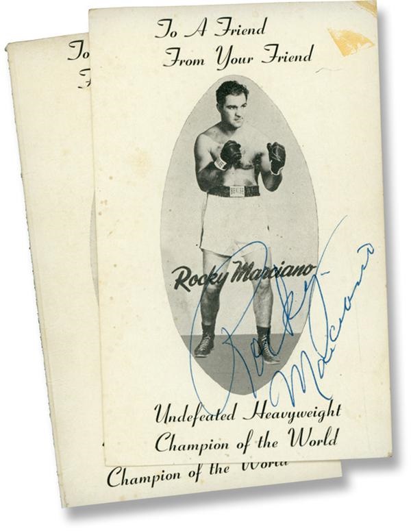 - Rocky Marciano Signed Postcard