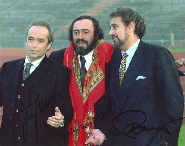 Rock And Pop Culture - Three Tenors Signed 8 x 10 Photograph