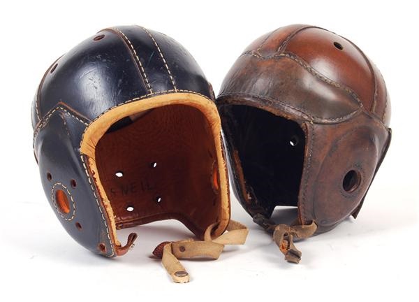 - Early Leather Football Helmets (2)