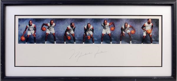 - Collection of Michael Jordan / Chicago Bulls Framed Items with Some Signed