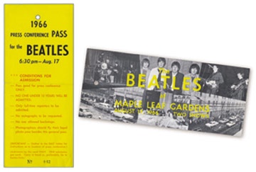 The Beatles - August 17, 1966 Press Credential