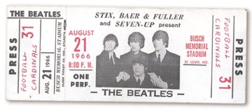 August 21, 1966 Press Ticket