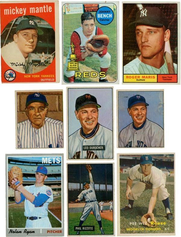 - 1950-1970 Topps and Bowman Baseball Star Cards (9)