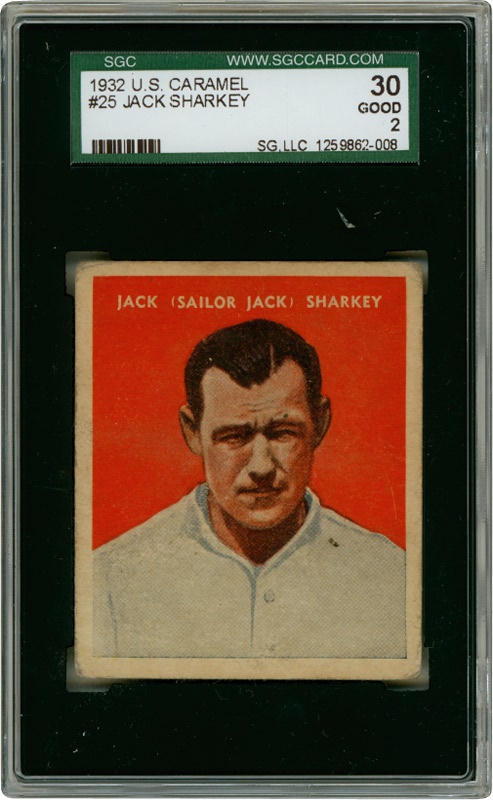 - 1932 US Caramel #25 Jack Sharkey SGC 30 Good 2
