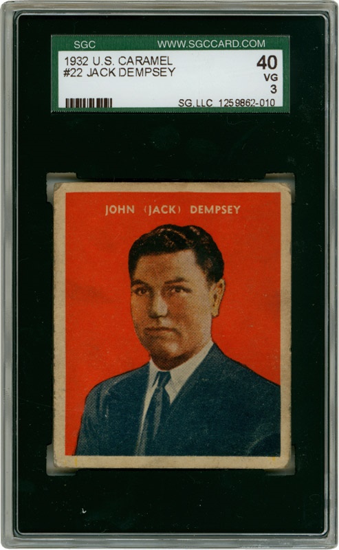 - 1932 US Caramel #22 Jack Dempsey SGC 40 VG 3