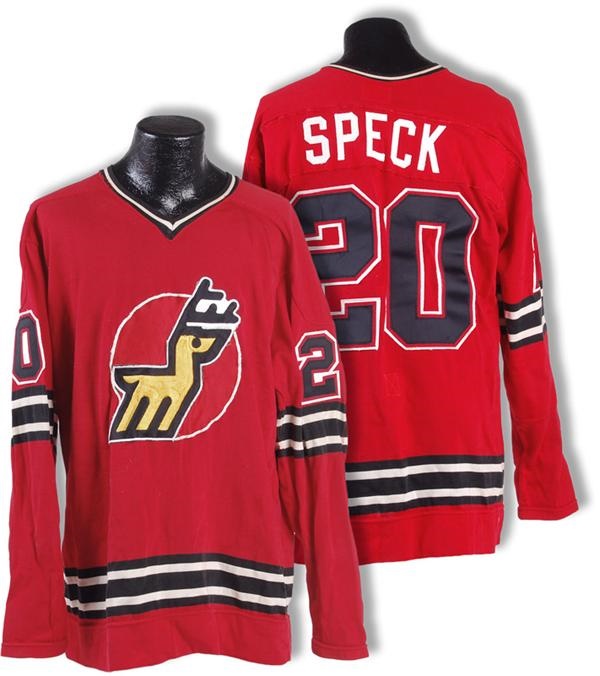 - 1974-75 Fred Speck Michigan Stags WHA Game Used Jersey