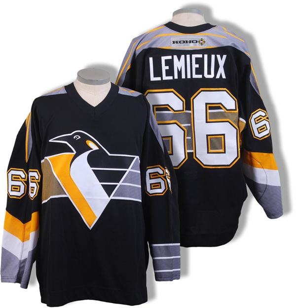 Hockey Equipment - 2000-01 Mario Lemieux Pittsburgh Penguins Game Worn Jersey