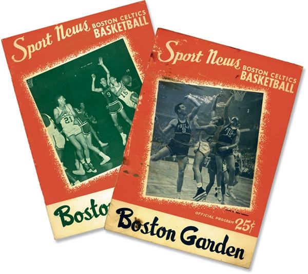 - 1958 and 1959 Boston Celtics Team Signed Programs (2)