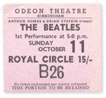 The Beatles - October 11, 1964 Ticket