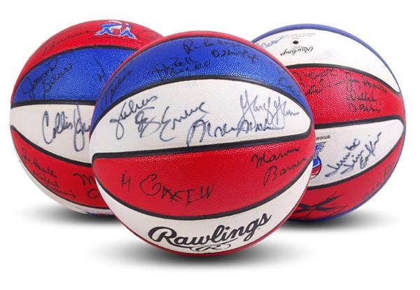 - ABA Basketball Greats Reunion Multi-Signed Balls (4)