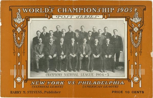 Ernie Davis - 1905 Giants vs Athletics World Series Program