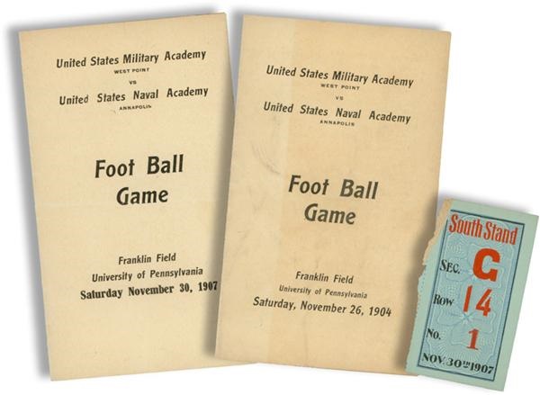- 1904 / 1907 Army vs Navy Football Programs (2)