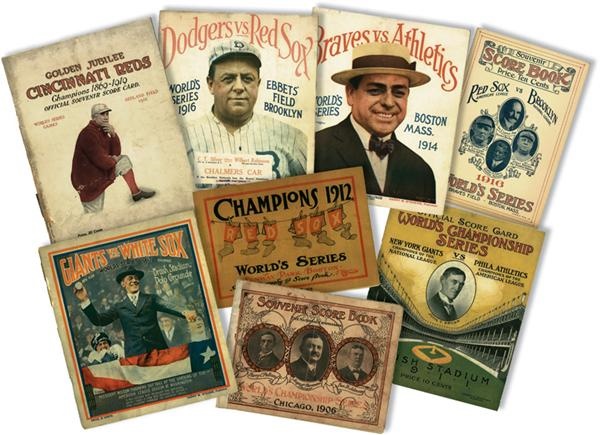 Ernie Davis - 1906-1919 Baseball World Series Program Collection (8)